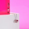 Bracciale Donna Semi Rigido Brosway In Argento 925 Con Cubic Zirconia Rosso Rubino Baguette E Bianchi Quadrati Fancy 4 Verre Gioielli - l'istituzione del gioiello