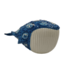 Scultura A Balena Futuro D'Arte In Ceramica Blu E Bianca