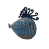 Scultura A Pesce Futuro D'Arte In Ceramica Blu E Celeste 2 - Verre Gioielli Scultura A Pesce Futuro D'Arte In Ceramica Blu E Celeste