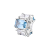 Charm Brosway In Argento 925 Con Cubic Zirconia Turchesi E Bianchi Baguette Fancy