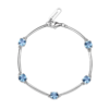 Bracciale Semi Rigido Brosway In Argento 925 Con Cubic Zirconia Turchesi Quadrati Fancy