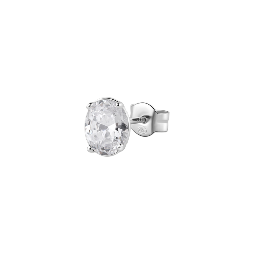 Mono Orecchino Donna Brosway In Argento 925 Con Cubic Zirconia Bianco Ovale Fancy