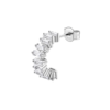 Mono Orecchino Donna A Cerchio Brosway In Argento 925 Con Cubic Zirconia Bianco Baguette Fancy