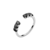 Anello Donna Regolabile Brosway In Argento 925 Con Cubic Zirconia Neri Ovali Fancy 2 - Verre Gioielli Anello Donna Regolabile Brosway In Argento 925 Con Cubic Zirconia Neri Ovali Fancy