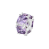 Charm Brosway In Argento 925 Con Cubic Zirconia Viola Quadrati Fancy