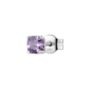 Mono Orecchino Donna Brosway In Argento 925 Con Cubic Zirconia Viola Quadrato Fancy