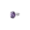 Mono Orecchino Donna Brosway In Argento 925 Con Cubic Zirconia Viola Ovale Fancy
