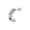 Mono Orecchino Donna Brosway A Cerchio In Argento 925 Con Cubic Zirconia Viola Baguette Fancy 2 - Verre Gioielli Mono Orecchino Donna Brosway A Cerchio In Argento 925 Con Cubic Zirconia Viola Baguette Fancy