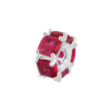 Charm Brosway In Argento 925 Con Cubic Zirconia Rosso Rubino Quadrati Fancy