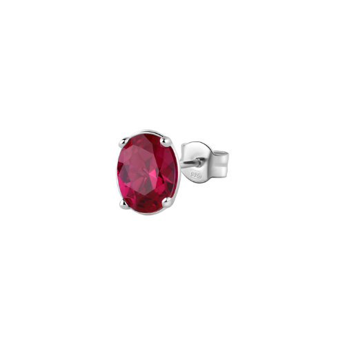 Mono Orecchino Donna Brosway In Argento 925 Con Cubic Zirconia Rosso Ovale Fancy 3 - Verre Gioielli Mono Orecchino Donna Brosway In Argento 925 Con Cubic Zirconia Rosso Ovale Fancy