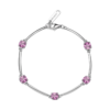 Bracciale Donna Semi Rigido Brosway In Argento 925 Con Cubic Zirconia Rosa Quadrati Fancy