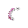 Mono Orecchino Donna Brosway A Cerchio In Argento 925 Con Cubic Zirconia Rosa Baguette Fancy