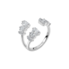 Anello Brosway Donna Regolabile In Argento 925 Con Cubic Zirconia Bianchi Baguette Fancy