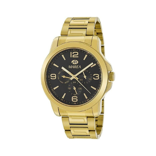 Orologio Uomo Marea In Acciaio Dorato Multifunzione Al Quarzo
