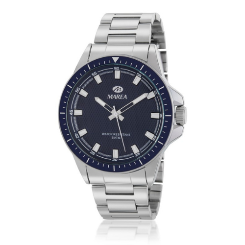 Orologio Uomo Marea In Acciaio Solo Tempo Al Quarzo 3 - Verre Gioielli Orologio Uomo Marea In Acciaio Solo Tempo Al Quarzo