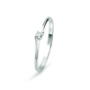Anello Donna Solitario Bliss In Oro Bianco 18 Kt E Diamanti 0.04 Ct 1 - Verre Gioielli Anello Donna Solitario Bliss In Oro Bianco 18 Kt E Diamanti 0.04 Ct
