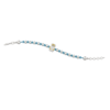 Bracciale Bimbo Bolas Nanan In Argento 925 Con Orsetto E Pallini Con Cordino Celeste