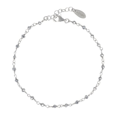 Bracciale Donna Amen Rosario In Argento 925 E Cristalli Grigi 3 - Verre Gioielli Bracciale Donna Amen Rosario In Argento 925 E Cristalli Grigi