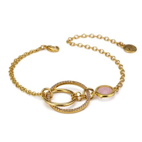 Bracciale Donna GERBA con Pietre Naturali e Argento Placcato Oro Rosa -  WOMAN