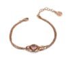 Bracciale Donna Boccadamo In Bronzo Placcato Oro Rosa Groumette Con Cristallo Rosa Antico 2 - Verre Gioielli Bracciale Donna Boccadamo In Bronzo Placcato Oro Rosa Groumette Con Cristallo Rosa Antico