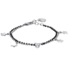 Bracciale Donna Luca Barra In Acciaio Doppio Filo Con Ip Nero E Cristalli Bianchi 2 - Verre Gioielli Bracciale Donna Luca Barra In Acciaio Doppio Filo Con Ip Nero E Cristalli Bianchi