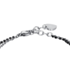 Bracciale Donna Luca Barra In Acciaio Doppio Filo Con Ip Nero E Cristalli Bianchi 1 Verre Gioielli - l'istituzione del gioiello
