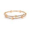 Bracciale Donna Rigido Mya Boccadamo In Bronzo Placcato Oro Rosa E Stelle