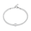 Bracciale Donna Stroili Tennis In Acciaio E Zirconi Bianchi 2 - Verre Gioielli Bracciale Donna Stroili Tennis In Acciaio E Zirconi Bianchi