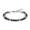Bracciale Uomo Luca Barra Con Sfere In Acciaio E Agata Nera