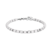 Bracciale Uomo Luca Barra In Acciaio Con Pietre Bianche 1 - Verre Gioielli Bracciale Uomo Luca Barra In Acciaio Con Pietre Bianche