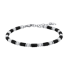 Bracciale Uomo Luca Barra In Acciaio Con Pietre Bianche E Nere 1 - Verre Gioielli Bracciale Uomo Luca Barra In Acciaio Con Pietre Bianche E Nere