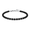 Bracciale Uomo Luca Barra In Acciaio Con Pietre Nere 1 - Verre Gioielli Bracciale Uomo Luca Barra In Acciaio Con Pietre Nere