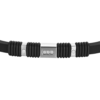 Bracciale Uomo Luca Barra In Silicone E Acciaio Con Cristalli Bianchi