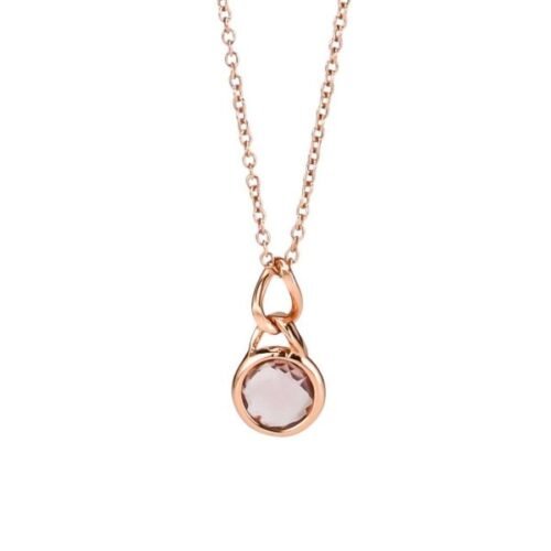 Collana Donna Boccadamo In Bronzo Placcato Oro Rosa Con Cristallo Rosa 3 - Verre Gioielli Collana Donna Boccadamo In Bronzo Placcato Oro Rosa Con Cristallo Rosa