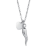 Collana Donna Luca Barra In Acciaio Con Cuore E Cornetto Pendenti 1 Verre Gioielli - l'istituzione del gioiello