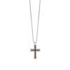Collana Uomo Bliss In Acciaio Bicolore E Cubic Zirconia Neri Con Croce 2 - Verre Gioielli Collana Uomo Bliss In Acciaio Bicolore E Cubic Zirconia Neri Con Croce