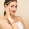 Bracciale Donna Rigido Mya Boccadamo In Bronzo Placcato Oro Giallo E Cuori 1 Verre Gioielli - l'istituzione del gioiello