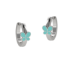Orecchini Bimba Nanan In Argento 925 A Cerchietto Con Farfalla Turchese 4 - Verre Gioielli Orecchini Bimba Nanan In Argento 925 A Cerchietto Con Farfalla Turchese