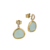 Orecchini Donna Boccadamo In Bronzo Placcato Oro Giallo Con Zirconi E Cristallo Acqua Marina 1 - Verre Gioielli Orecchini Donna Boccadamo In Bronzo Placcato Oro Giallo Con Zirconi E Cristallo Acqua Marina