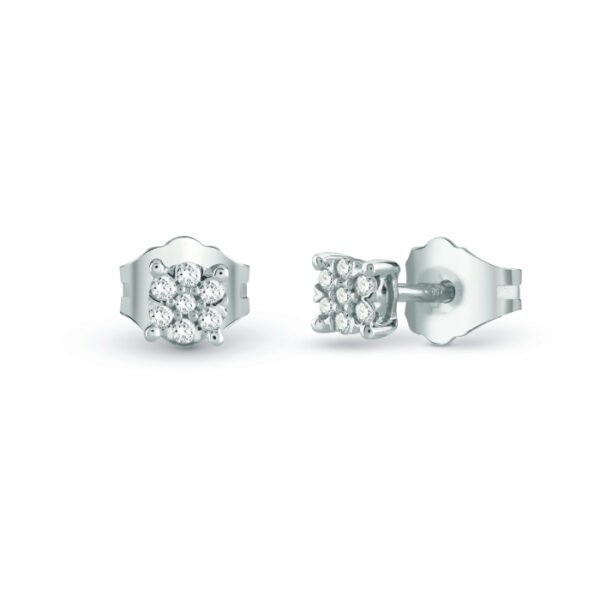 Orecchini Donna Fantasia Bliss In Oro Bianco 18 Kt E Diamanti 0.07 Ct 3 - Verre Gioielli Orecchini Donna Fantasia Bliss In Oro Bianco 18 Kt E Diamanti 0.07 Ct