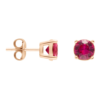 Orecchini Donna Stroili Punto Luce In Argento 925 Rosato E Cubic Zirconia Rossi 2 Verre Gioielli - l'istituzione del gioiello