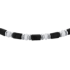 Bracciale Uomo Luca Barra In Acciaio Con Pietre Bianche E Nere 1 Verre Gioielli - l'istituzione del gioiello