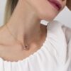 Collana Donna Boccadamo In Bronzo Placcato Oro Giallo E Pendenti Circolari 2 Verre Gioielli - l'istituzione del gioiello