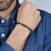 Bracciale Uomo Luca Barra Con Sfere In Acciaio E Agata Nera 7 - Verre Gioielli Bracciale Uomo Luca Barra Con Sfere In Acciaio E Agata Nera 3 Verre Gioielli - l'istituzione del gioiello