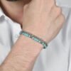 Bracciale Uomo Luca Barra Con Sfere In Acciaio E Pietre Turchesi 3 Verre Gioielli - l'istituzione del gioiello
