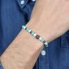 Bracciale Uomo Elastico Luca Barra Con Pietre Bianche E Turchesi 6 - Verre Gioielli Bracciale Uomo Elastico Luca Barra Con Pietre Bianche E Turchesi 2 Verre Gioielli - l'istituzione del gioiello
