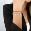 Bracciale Donna Luca Barra In Acciaio Doppio Filo Con Ip Nero E Cristalli Bianchi 4 Verre Gioielli - l'istituzione del gioiello