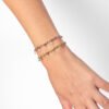 Bracciale Donna Amen Rosario In Argento 925 Rosato E Cristalli Azzurri Con Stelle Pendenti 1 Verre Gioielli - l'istituzione del gioiello