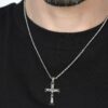Collana Uomo Luca Barra In Acciaio Con Crocifisso 2 Verre Gioielli - l'istituzione del gioiello