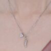 Collana Donna Luca Barra In Acciaio Con Cuore E Cornetto Pendenti 3 Verre Gioielli - l'istituzione del gioiello